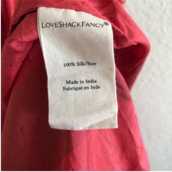 LoveShackFancy Lais Silk Midi Dress Ruby Red - Picture 10 of 10